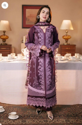 Zara Shahjahan - Winter 3PC Dhanak Embroidered Suit - SS0456